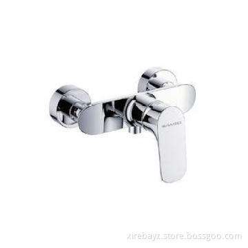 Double Hole Shower Mixer Taps Wall Mounted , 1 Handle Meter